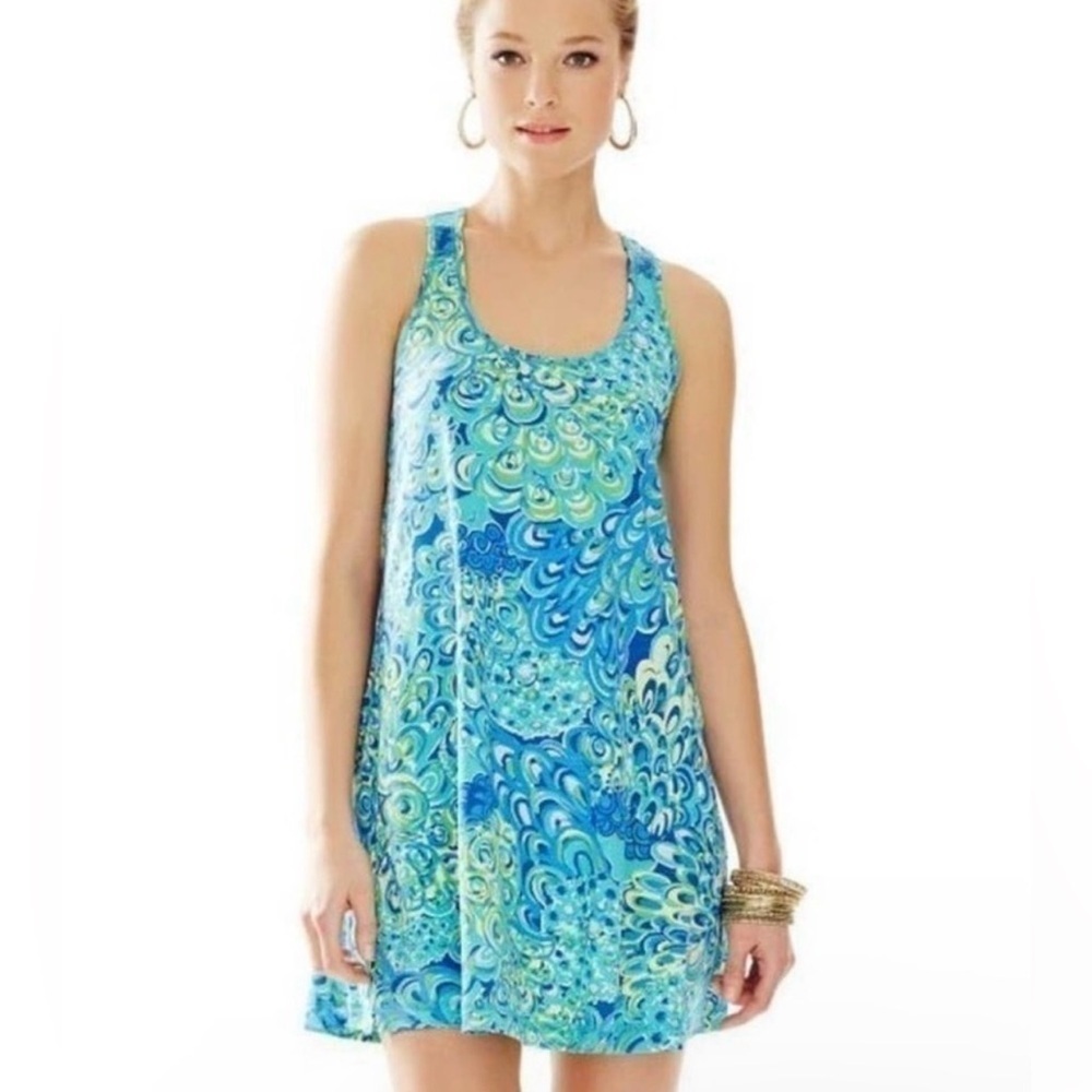 LILLY Pulitzer MELLE Dress " LILLYS LAGOON " Size XXS racerback